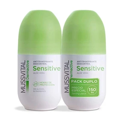 Imagen de Desodorante Mussvital Dermactive Sensitive aloe vera Pack 2 Uds x 75ml. Roll on