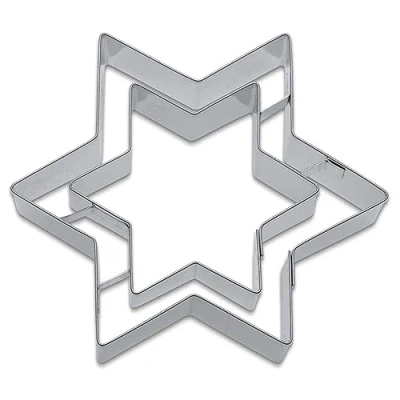 Imagen de Staedter 5 Pointed Star Molde para Galletas, Plata, Acero Inoxidable, Plateado, 9.5 cm