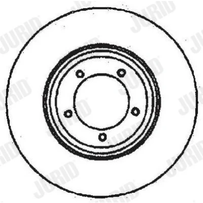 Imagen de JURID 561352JC Disco de freno 298 14 5 127 macizo revestido sin tornillos LAND ROVER: Defender SUV, Discovery 2, 1