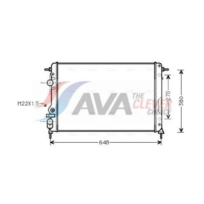 Imagen de PRASCO RTA2241 Radiador, refrigeración del motor Aluminio 583 414 23 Aletas unidas mecánicamente RENAULT: MEGANE 1, 1 Classic