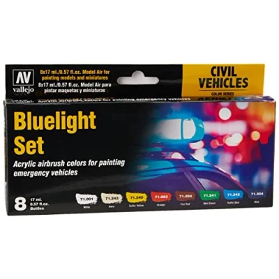 Imagen de Vallejo Model Pintura acrílica para aerógrafo (8 unidades), colores variados