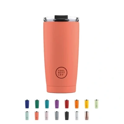 Imagen de Termo Café Bebidas Calientes 5 Horas y Frías 10 550 ml Vaso Térmico de Acero Inoxidable Libre BPA Tapa Hermética Diseño Antimanchas Pastel Coral Cool Bottles