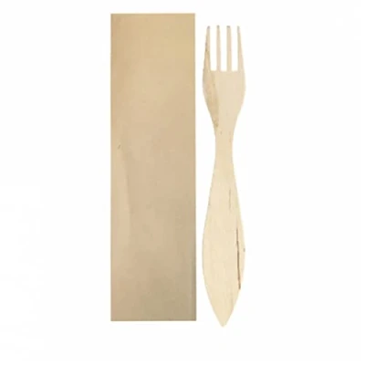 Imagen de García de Pou 100 unidades Tenedores Angulas Enfundados Kraft 15 Cm Natural Madera