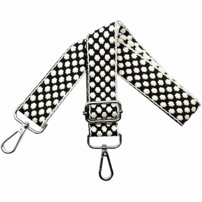 Imagen de Correa para Bolsos de Mujer Bandolera, Reemplazo Bolsos, Hombro Ajustable con Mosquetón Plateado 3.8cm Anchura Crossbody Accesorios, Base Negra, O2