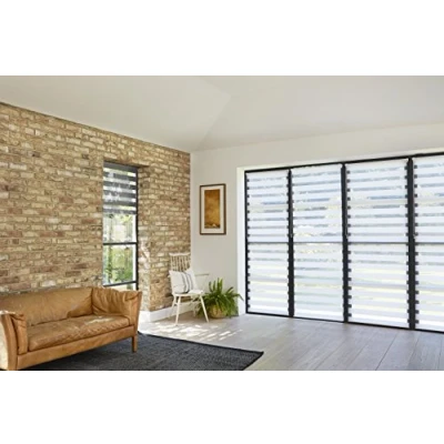 Imagen de Amazon Basics Estor enrollable de doble capa, 66 x 150 cm, Blanco
