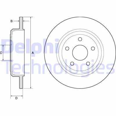 Imagen de DELPHI BG4772C Disco de freno 330 14 5 macizo revestido sin procesar cojinete rueda, anillo sensor ABS JEEP: GRAND CHEROKEE 4