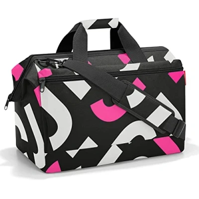Imagen de reisenthel allrounder L pocket Bolso versátil para viajes, trabajo y ocio, con una práctica función engancharlo a un carrito, en negro, Couleur:signature bold pink