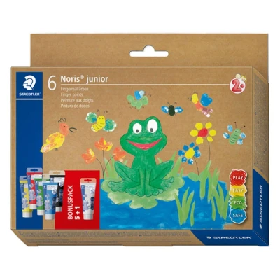 Imagen de Eberhard Faber STAEDTLER Noris Club 8816 Set de 6 botes pintura dedos
