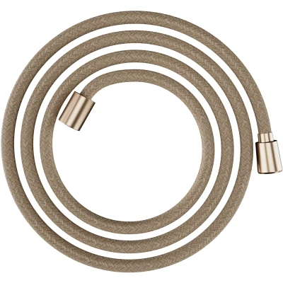 Imagen de hansgrohe Designflex, flexo de ducha universal 2,00 m, sistema anti torsión, manguera flexible y resistente a las torceduras, incl. juntas, bronce cepillado