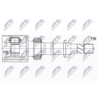 Imagen de NTY NPW NS 095 Árbol de transmisión Eje delantero, derecha 417mm NISSAN: NV200 / Evalia Bus