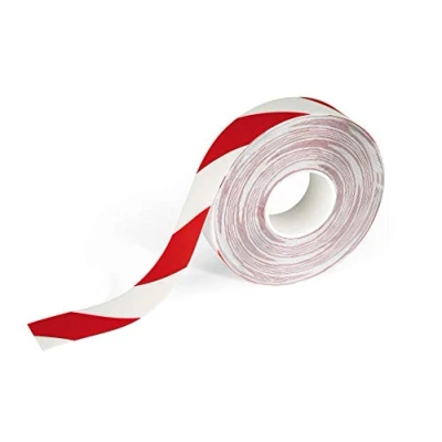 Imagen de Durable 1726132 Cinta para marcación de suelo DURALINE, 50 mm x 0,7 30 m (ancho alto largo), bicolor aviso rojo/blanco