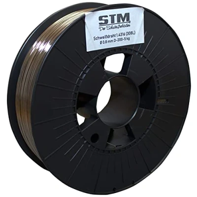 Imagen de Alambre de soldadura acero inoxidable VA V2A 308L 1.4316 0,8 mm 0,5 15 kg MIG MAG Niro Inox STM, tamaño: Ø0,8 D200 5