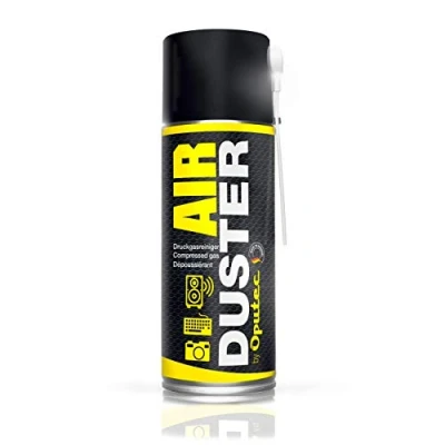 Imagen de 1 x 400ml Oputec Air Duster Aire comprimido para la Limpieza con extensión fácil del teclado, PC, ordenador, teléfono, cámara, impresora, Xbox, Playstation
