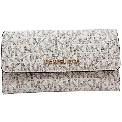 Imagen de Michael Kors Jet Set Cartera de Viaje Grande Piel Triple (Vainilla)
