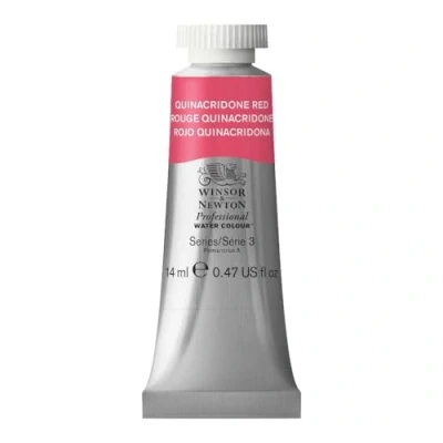 Imagen de Winsor &amp; Newton Acuarela Profesional Pintura de Acuarela, Alta Luminosidad, Resistente a la Luz, Calidad Archivo, Tubo 14 ML, Color Rojo Quinacridona