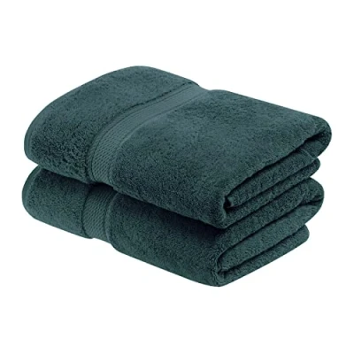 Imagen de Superior Juego de Toallas baño algodón 900 g/m2, Color Verde Azulado, 2 Piezas