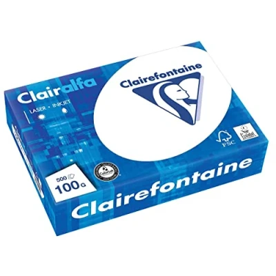 Imagen de Clairefontaine Clairalfa/1950 Papel (tamaño A4, 100 g/m2, 500 hojas), color blanco
