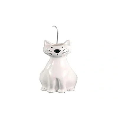Imagen de Maximex Humidificador (2 unidades, cerámica, 10,5 x 21 5,5 cm), diseño de gato, color blanco