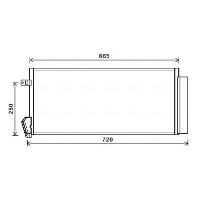 Imagen de PRASCO FTA5396D Condensador con secador 11,9 8,9 Aluminio 647 R 134 a FIAT: Doblo II Furgón / Familiar