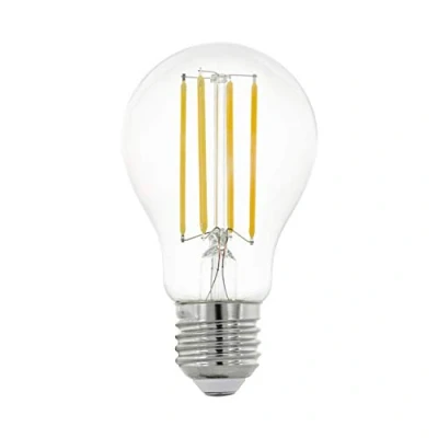 Imagen de Eglo LED E27, bombilla clásica, luz para iluminación retro, 8 vatios (equivalente a 75 vatios), 1055 lúmenes, blanco cálido, 2700k, Edison A60, Ø 6 cm