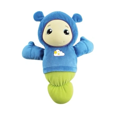Imagen de Cefa Toys Oruguita Luminosa Azul Playskool.Peluche Quitamiedos. Luz y Nanas para Dormir Apto niños a Partir de 0 Meses.