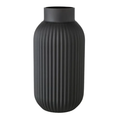 Imagen de Boltze Nordika Jarrón Negro Mate 30 cm (1 Unidad)