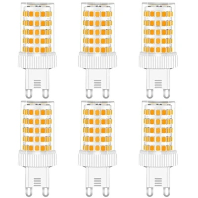Imagen de RANBOO Bombillas LED G9 de 10W Equivalente a 50W 100W Lampara Halógena Blanco Cálido 3000K 800lm AC 220 240V, No Regulable, Sin Parpadeo, para Lámparas Araña, Techo y Pared, 6 Unidades