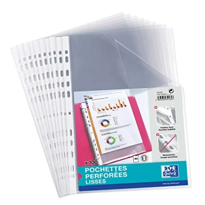 Imagen de Elba 400078943 bolsita de 100 fundas perforadas (PP, A4, incoloro