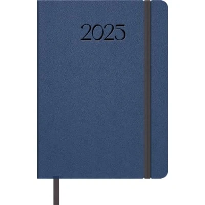 Imagen de Dohe Agenda 2025 Día por Página, Tamaño A5 (14x20 cm), 12 Meses Enero a Diciembre, Tapa Flexible de Polipiel, Planificador en Español, Material Oficina MANHATTAN Azul
