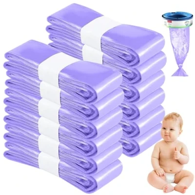 Imagen de EOPUOZS 12PCS Recambios Contenedor de Pañales, Bolsa Relleno para Papelera Pañales Bebé, Antiolor y Espesas, Compatible con Tommee Tippee, Angelcare, Sangevic Twist &amp; Click Litter Locker