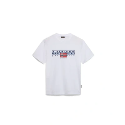 Imagen de Napapijri Saylmer Camiseta estampada, Hombre, Talla: 3XL, Bright white