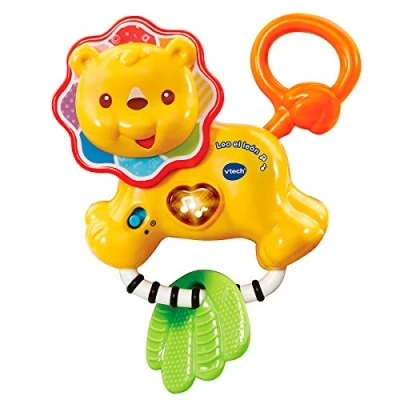 Imagen de VTech Leo el León sonajero mordedor Interactivo bebé con más de 30 melodías, Canciones y Frases Que complementan aspectos educativos, Multicolor (3480 508222)