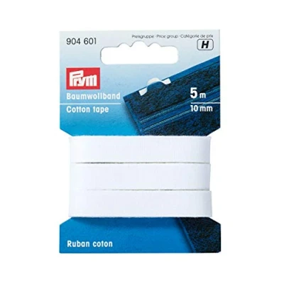 Imagen de Prym Cinta de algodón 40 mm Blanca, Talla única
