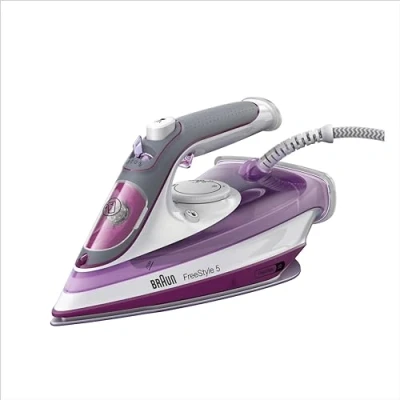 Imagen de Braun Hogar TexStyle 5 SI 5037 Vi Plancha Suela FreeGlide 3D, Vertical, 2700 W, Golpe de Vapor 200 g/min, depósito Agua 300 ml, Color Morado, 50 5.3 tons
