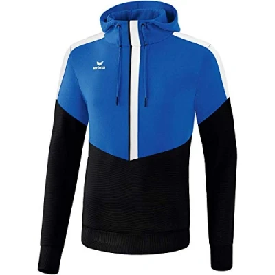 Imagen de ERIMA Squad Sweat Shirt con Capucha, Unisex, New Royal/Negro/Blanco, XL