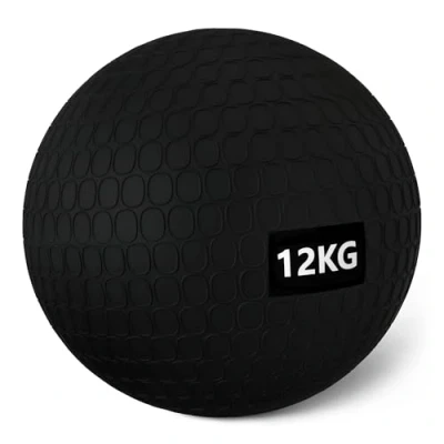 Imagen de Amazon Basics Balones medicinales para Ejercicio, 12 kg, Negro