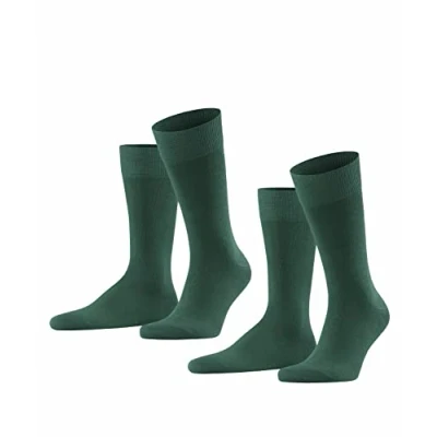 Imagen de Falke Happy 2PACK Everyday Casual Calcetines, Hombre, Talla: 43 46, Hunter green