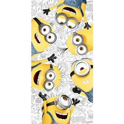 Imagen de erry Fabrics Minions Toalla de baño 70 x 140 cm, 100% algodón, diseño amigos