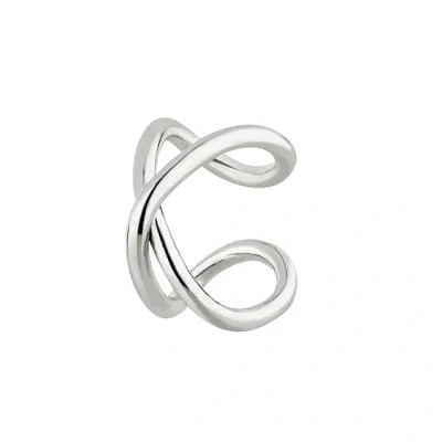 Imagen de EARCANDY Pendiente Ear Cuff Egina en Plata de Ley 925 con Baño Rodio, Cierre Ajustable, Suelto, Joyas para Mujer