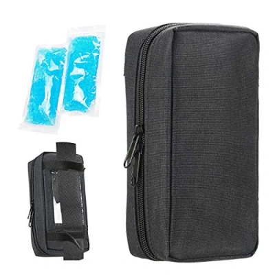 Imagen de Insulina Bolsa Para Viaje Diabéticos Estuche Adrenalina y Otros Medicamentos Plumas con 2 Bolsas de Gel (Negro) por YOUSHARES