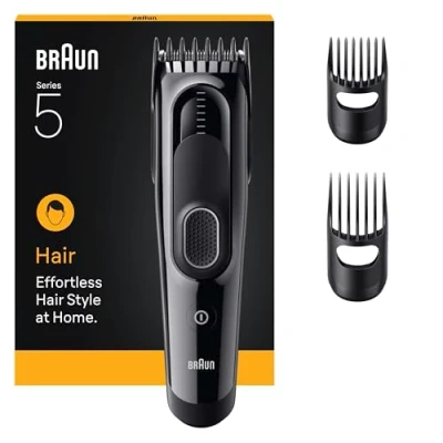Imagen de Braun Cortapelos Series 5 HC5530, +3 Accesorios De Styling, Hoja Afilada Para Toda La Vida, 17 Longitudes, Negro