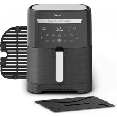Imagen de Moulinex Easy Fry XXL 6,5 L EZ8018 Freidora de Aire 2 en 1 para Freír o a la Parrilla, con Poco Sin Aceite, Pantalla Digital Táctil, 8 Programas, Comidas Sanas, Gran Capacidad, Hasta personas