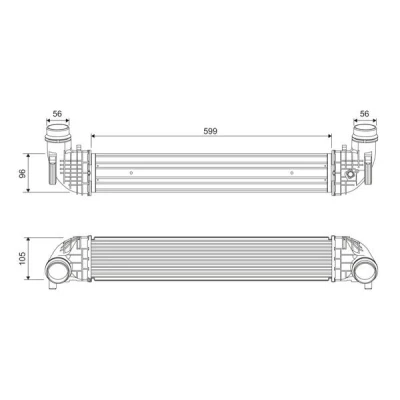 Imagen de VALEO 818690 Intercooler Aluminio sin sensor OPEL: Astra K Hatchback, Sports Tourer