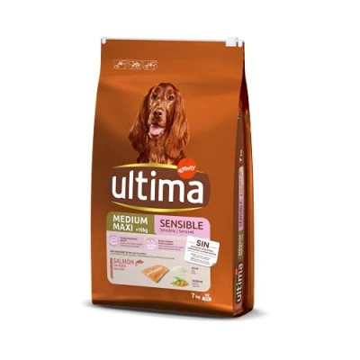 Imagen de Ultima Medium Maxi Bienestar Digestivo Salmon, Comida seca para perros, 7kg