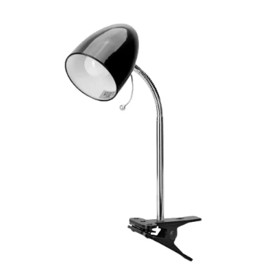 Imagen de Aigostar Lámpara de Escritorio con Pinza Retro， Lampara Lectura sin Bombilla， Flexo LED para Cama Compatible Bombillas Modelo E27 (Máx. 240V)， cable 153 cm， Negro
