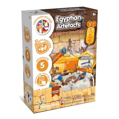 Imagen de Science4you kit Excavación Egipcia para Niños Aprende sobre el Antiguo Egipto con este de Excavación, Descubre las 5 Estatuas Egipcias, un Regalo Arqueología y Niñas 6 7 8 9+