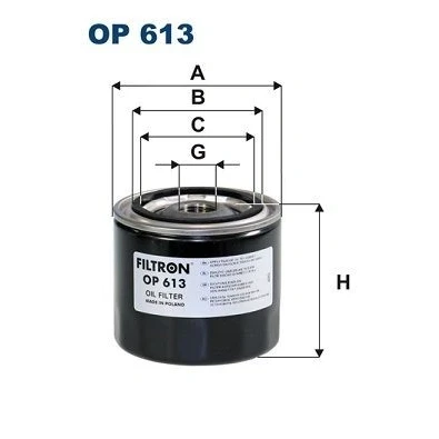 Imagen de FILTRON OP 613 Filtro de aceite 3/4 16 UNF enroscable