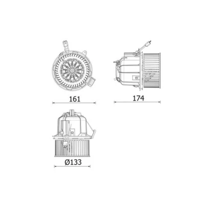 Imagen de MAHLE ORIGINAL AB 328 000P Ventilador de Calefacción para vehíc. con volante a la izquierda