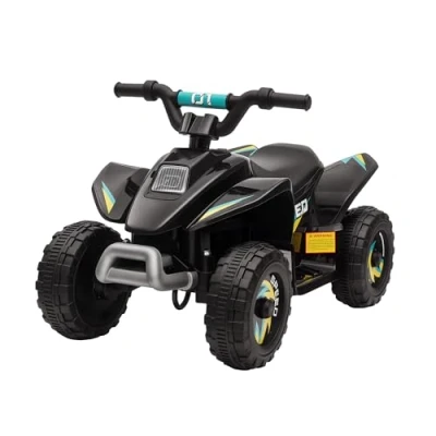 Imagen de HOMCOM Quad Eléctrico para Niños de 18 36 Meses Vehículo Cuatrimoto a Batería 6V con Avance y Retroceso Carga Máx. 20 kg 72x40x45,5 cm Negro