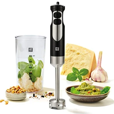 Imagen de ZWILLING Batidora de mano, incluye 600 vasos medidores, 550 W, acero inoxidable 18/8, inoxidable/negro